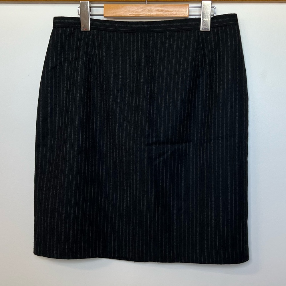 Vintage Wool Pinstripe Mini Skirt size 14